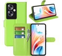 Étui Portefeuille Antichoc Cuir Pu Pour Oppo A79 5g / Oneplus Nord N30 Se - Coque Flip Verte Avec Bumper Tpu, Porte-Cartes, Support Et Fermeture Magnétique
