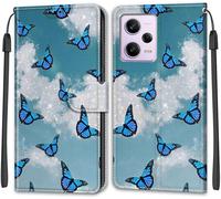 Étui Portefeuille Antichoc Pour Xiaomi Redmi Note 12 Pro 5g / Poco X5 Pro 5g (Pas Pour 4g) - Similicuir & Tpu, 2 Fentes Cartes, Fermeture Magnétique, Support Vidéo