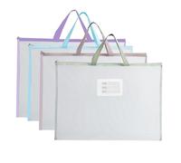 Étui portefeuille artistique - Étui de transport étanche - Pour tableau d'affichage - Pour tableau d'affichage - Pour artistes, Rose + bleu + vert-A3, Étui portefeuille A3