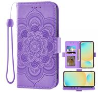 Étui portefeuille Asuwish compatible avec Nokia G60 5G, étui à rabat en cuir avec support, cordon et dragonne pour Nokia G60 60G - Violet pour