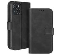 Étui portefeuille - AVIZAR - iPhone 15 - Noir - Fermeture magnétique - Support vidéo