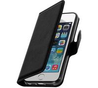 Étui portefeuille - AVIZAR - iPhone 5 / 5S / SE - Noir - TPU + cuir - Fermeture magnétique