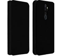 Étui Portefeuille - AVIZAR - Oppo A5 2020 et A9 2020 - Éco-cuir - Noir - Protection complète