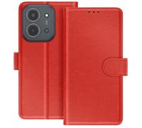 Étui Portefeuille - AVIZAR - Redmi 15C - Similicuir Rouge - Fonction Support - Compartiments Cartes