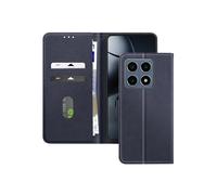 Étui portefeuille - AVIZAR - Xiaomi 14T - Bleu Nuit - Clapet support - Rangement cartes