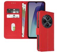 Avizar Étui Clapet Portefeuille pour Xiaomi Redmi 14C – Support vidéo – Rouge