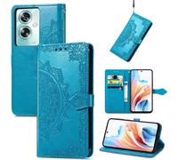 Étui Portefeuille Bleu Mandala Compatible Oppo A79 5g / Oneplus Nord N30 Se - Cuir Synthétique, Coque Tpu, Porte-Cartes, Support Et Fermeture Magnétique