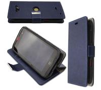 Étui portefeuille caseroxx pour Crosscall Action-X3 en Cuir artificiel avec porte-cartes - bleu