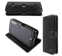 Étui portefeuille caseroxx pour Crosscall Core-M5 en Cuir artificiel avec porte-cartes - noir
