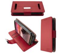 Étui portefeuille caseroxx pour Cubot KingKong Mini / KingKong Mini 2 / Pro en Cuir artificiel avec porte-cartes - rouge