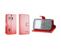 Étui portefeuille caseroxx pour Doro 1880/1881 / 5860 en Cuir artificiel avec porte-cartes - rouge