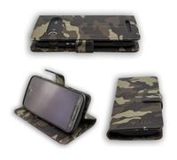 Étui portefeuille caseroxx pour Doro 8040 8040 / 8042 en Cuir artificiel avec porte-cartes - camouflage