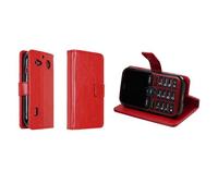 Étui portefeuille caseroxx pour Doro Leva L10 / L11 / E10 / X10 en Cuir artificiel avec porte-cartes - rouge