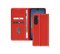 Etui Portefeuille Chesterfield pour Samsung Galaxy A17 en Cuir avec Support Rouge