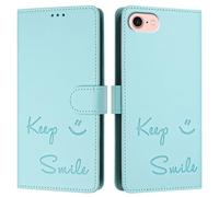 Étui portefeuille compatible avec iPhone SE 2025/iPhone 16e avec 4 emplacements pour cartes, fermeture magnétique, béquille - Coque de protection antichoc pour iPhone SE 2025/IPhone16e (vert menthe)