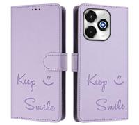 Étui portefeuille compatible avec UMIDIGI G100X 5G/G9X/NOTE 100X 5G avec 4 emplacements pour cartes, fermeture magnétique et béquille, résistant aux chocs, violet clair