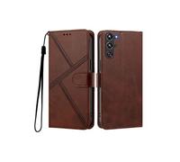 Etui Portefeuille Coque Rabat Cuir PU pour ZTE nubia RedMagic 10 Pro Plus Marron