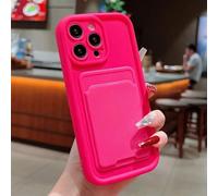 Étui portefeuille de luxe en silicone pour iPhone 17, 16, 15, 14, 11, 13, 12 Pro Max, Air 16E, 16, 15 Plus, avec porte-cartes et protection antichoc. Couleur : Rose. Compatible avec iPhone 12 Pro Ma