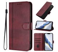 Étui portefeuille de protection en cuir pour Oukitel C57 avec fermeture magnétique, emplacement pour carte et protection antichoc.