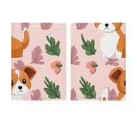 Étui portefeuille de voyage en cuir imprimé Shih Tzu pour passeport de voyage, documents, cadeaux de voyage, Chien de petite taille, 20.3x13.8cm