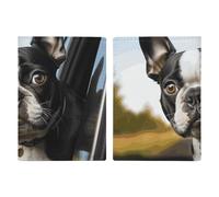 Étui portefeuille de voyage imperméable en cuir synthétique avec emplacements pour cartes de crédit pour homme et femme, style boston terrier, 20,3 x 13,8 cm, Style :, 20.3x13.8cm