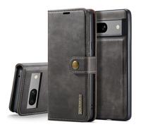 Étui Portefeuille Détachable en Cuir pour Google Pixel 10 Pro XL, Gris | Étui Détachable, Cuir de Vachette Refendu, 3 Fentes à Cartes et Poche à Billets, Fermeture Magnétique, Béquille Pliable