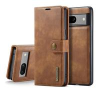 Étui Portefeuille Détachable en Cuir pour Google Pixel 9 Pro XL, Marron | Étui Détachable, Cuir de Vachette Refendu, 3 Fentes à Cartes et Poche à Billets, Fermeture Magnétique, Béquille Pliable