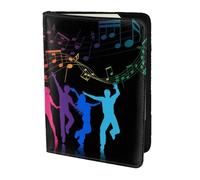 Étui portefeuille élégant pour documents de voyage Motif danse avec musique 14 cm