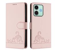 Étui portefeuille en cuir compatible avec Honour PLAY 10 4G Overseas avec blocage RFID, étui de protection à rabat, porte-cartes de crédit, résistant aux chocs, pour homme et femme, rose