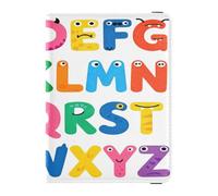 Étui portefeuille en cuir imperméable pour passeport et vaccin Motif monstres Abc Alphabet