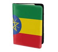 Étui portefeuille en cuir pour passeport avec drapeau du Liban, Drapeau de l'Éthiopie, One Size, Contemporain