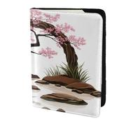 Étui portefeuille en cuir pour passeport de voyage Motif mandala, Arche de fleurs roses, One Size, Contemporain