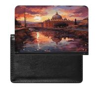 Étui portefeuille en cuir pour passeport Rome Sunset - Ultra fin - Pour passeport - Accessoires indispensables pour le voyage