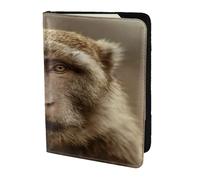 Étui portefeuille en cuir pour passeport Tigers dans le désert, Singe solitaire, One Size, Contemporain