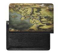 Étui portefeuille en cuir PU pour passeport, carte de la Terre du Milieu