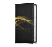 Étui portefeuille en cuir synthétique pour cartes d'immatriculation et d'assurance automobile pour homme et femme, pour documents essentiels, permis de conduire, cartes abstraites brillantes, motif