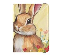 Étui portefeuille en cuir ultra fin pour passeport Mr & Mrs Rabbits avec fente pour carte de vaccination, Mr & Mrs Lapins, 1 size