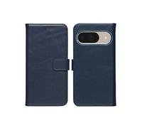 Selencia Selencia Étui portefeuille en cuir véritable Google Pixel 10 / 10 Pro Bleu Bleu