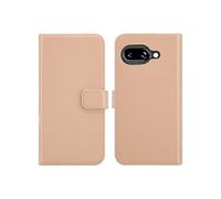 Coque pour Google Pixel 9a Cuir véritable Rose poussiéreux