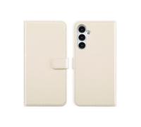 Selencia Étui de téléphone portefeuille en cuir véritable pour Samsung Galaxy A16 (5G) - Beige