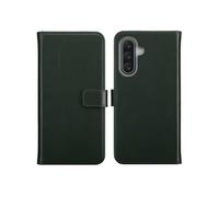Selencia Selencia Étui portefeuille en cuir véritable Samsung Galaxy A17 (5G) / (4G) Vert Vert