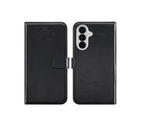 Selencia Selencia Étui portefeuille en cuir véritable Samsung Galaxy A36 / A56 Noir Noir