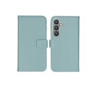 Etui portefeuille en cuir véritable pour Samsung Galaxy S24 - Air Blue