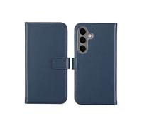 Selencia Étui portefeuille en cuir véritable pour Samsung Galaxy S25 - Bleu