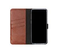 Selencia Selencia Étui portefeuille en cuir véritable Samsung Galaxy S9 Marron clair Brun clair
