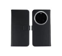 Selencia Selencia Étui portefeuille en cuir véritable pour Xiaomi 17 Ultra Noir Noir
