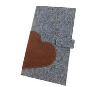 Étui portefeuille en feutre pour carnet de maternité autrichien en cuir (marron, version autrichienne)