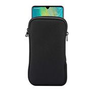 Étui portefeuille en néoprène avec fermeture éclair pour iPhone 17 Pro Max, 16 Plus, 15 Plus, iPhone 14, 13, 12 Pro Max, Moto G 2025, G Power 2026, G Play G Stylus 5G 2024, Google Pixel 10 Pro XL, BLU