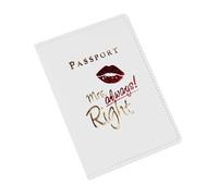 Étui portefeuille en polyuréthane pour passeports Mr. Mrs. Étui de protection pour carnet de voyage, cadeau de fête prénuptiale, blanc, Beauté de masse