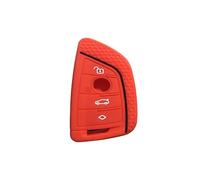 Étui Portefeuille en Silicone pour Porte-clés De Voiture pour F48 F46 F10 F20 F30 X1 X2 X3 X4 X5 X6 Z4 1 2 3 4 5 6 7 Série 7(Red Blackline Liao)